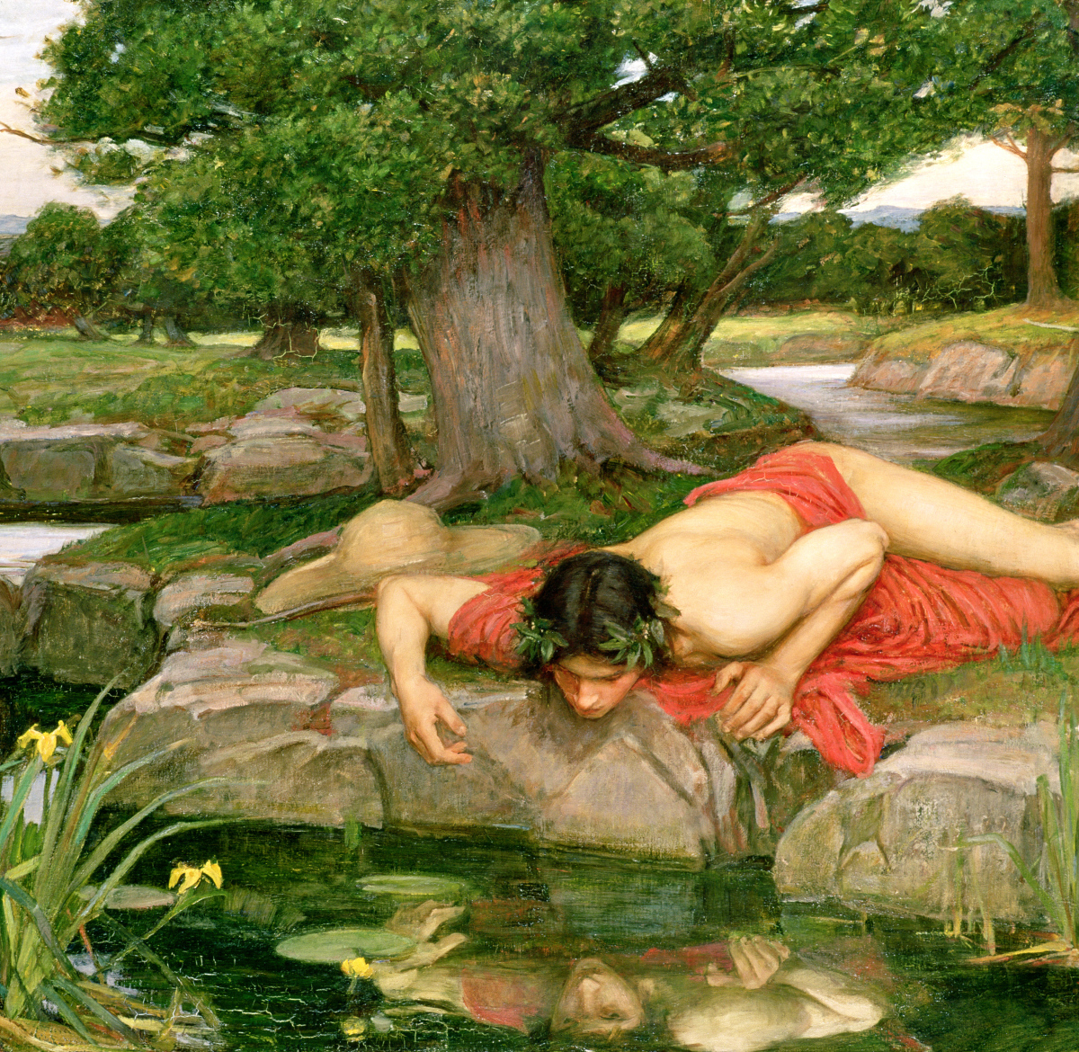 Echo and Narcissus, 1903 (oil on canvas)