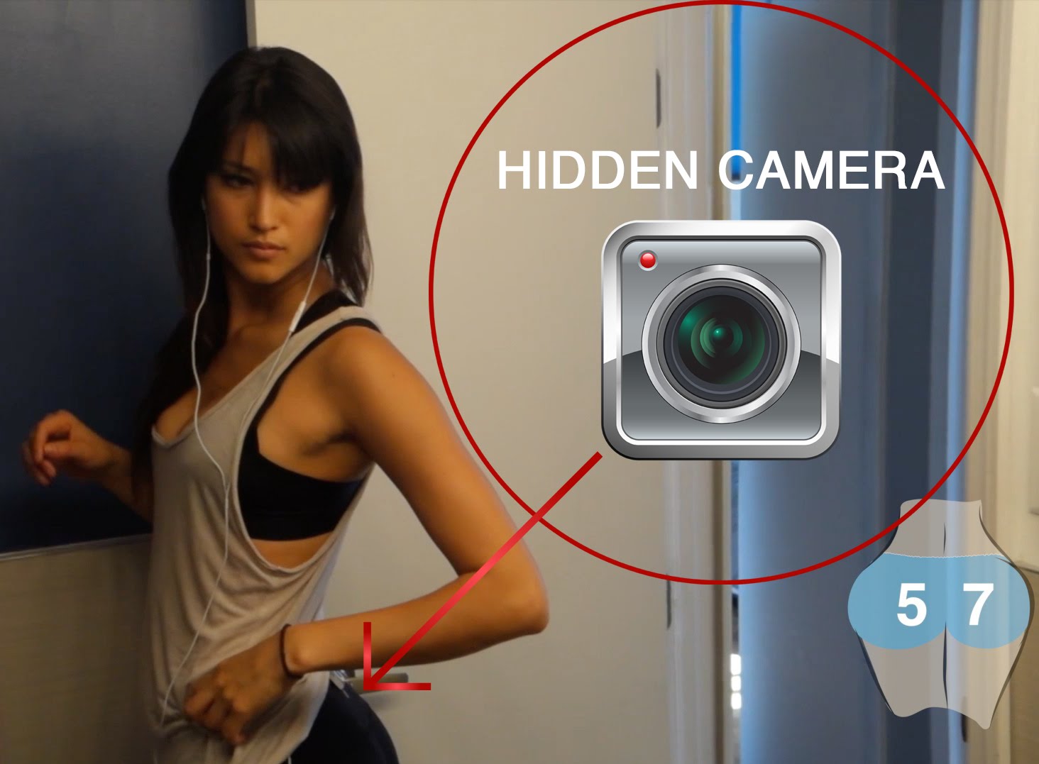Spying milf caught camera hidden recording
